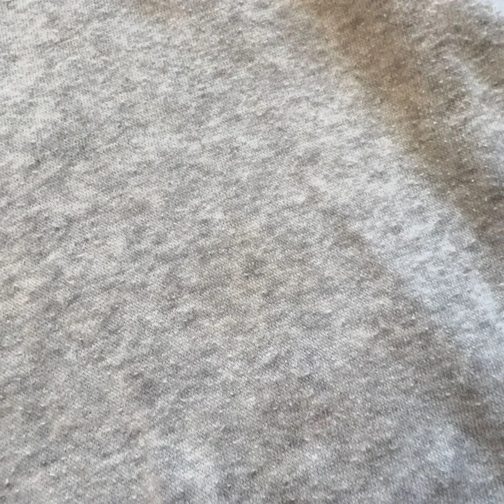J.Crew Tunic Sweatshirt Size S Heather Gray Wide Button-Collar Cloudspun Fleece